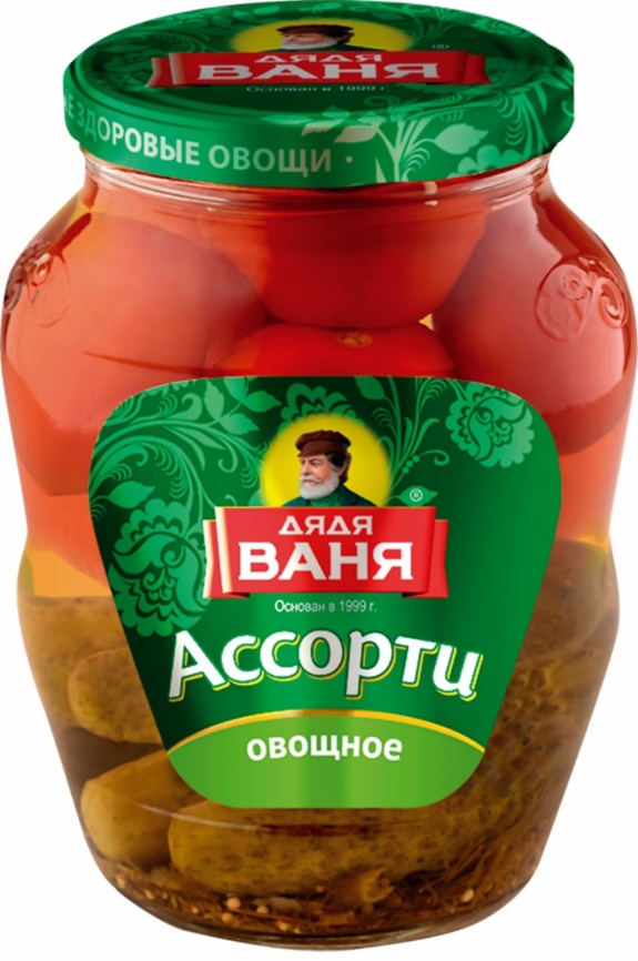 Ассорти Огурцы и томаты с/б 680г фото 1